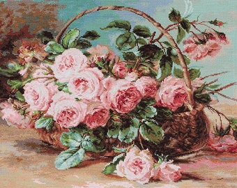 Cross Stitch Kit Luca-S - Basket of Roses, B547