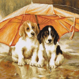 Cross Stitch Kit Luca-S - Couple under an Umbrella, B550