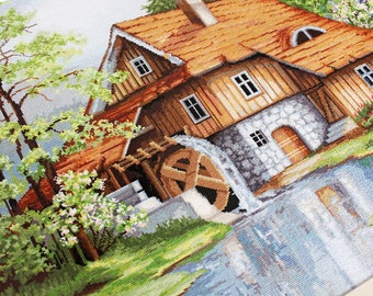 Kreuzstichset 'Frühlingslandschaft' – 66,5 X 45 Cm, Mit Stoff, Garn & Anleitung