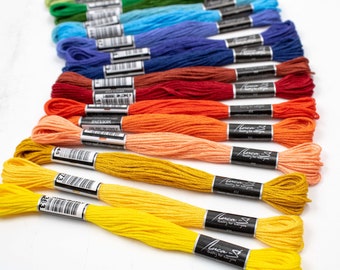 Embroidery Thread Color Nr. "71 - 140" for Cross Stitch and Needlework, Luca-S Stranded Cotton