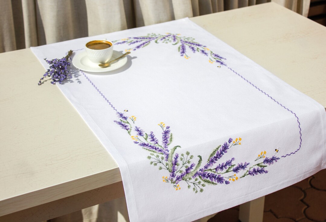 Table Topper Cross Stitch Kit Table Cloth, FM012 Etsy