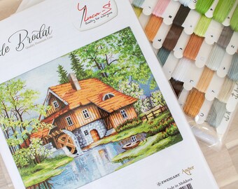 Kreuzstichset 'Frühlingslandschaft' – 66,5 X 45 Cm, Mit Stoff, Garn & Anleitung