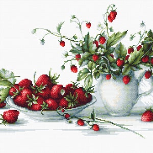 Cross Stitch Kit Luca-S - Strawberries, B2277