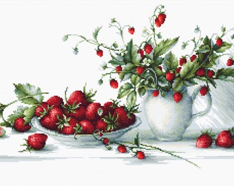 Cross Stitch Kit Luca-S - Strawberries, B2277