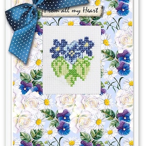 Carte postale de broderie, carte postale de Kit de point de croix, carte postale de Needlecraft - Luca-S