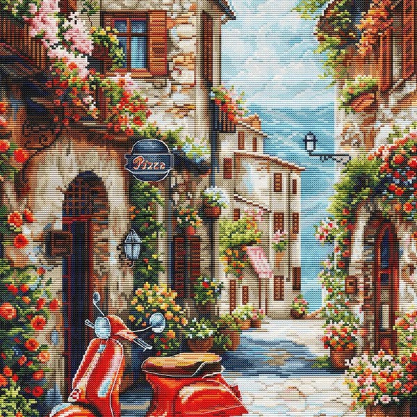 Cross Stitch Kit Luca-S - Italy in the Perfume of Flowers, BU5095