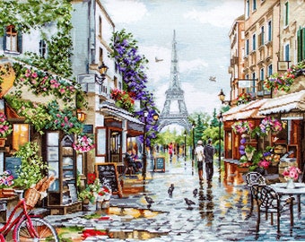 Cross Stitch Kit Luca-S - Paris in Flowers, B2365