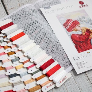 Cross Stitch Kit Luca-S - Girl Kissing Puppy, BU5027 image 4