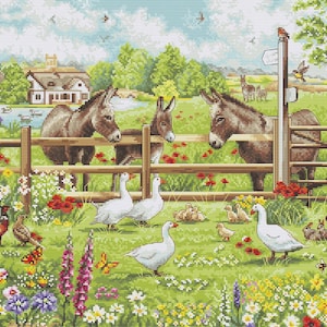 Cross Stitch Kit Luca-S - Donkeys&#39; Yard, BU5087