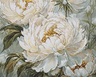 Cross Stitch Kit Luca-S GOLD -The Light of Spring Peonies, B715