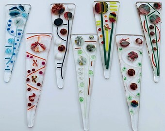 Fused Glass Plant Pot Stakes: Unique Garden Decor