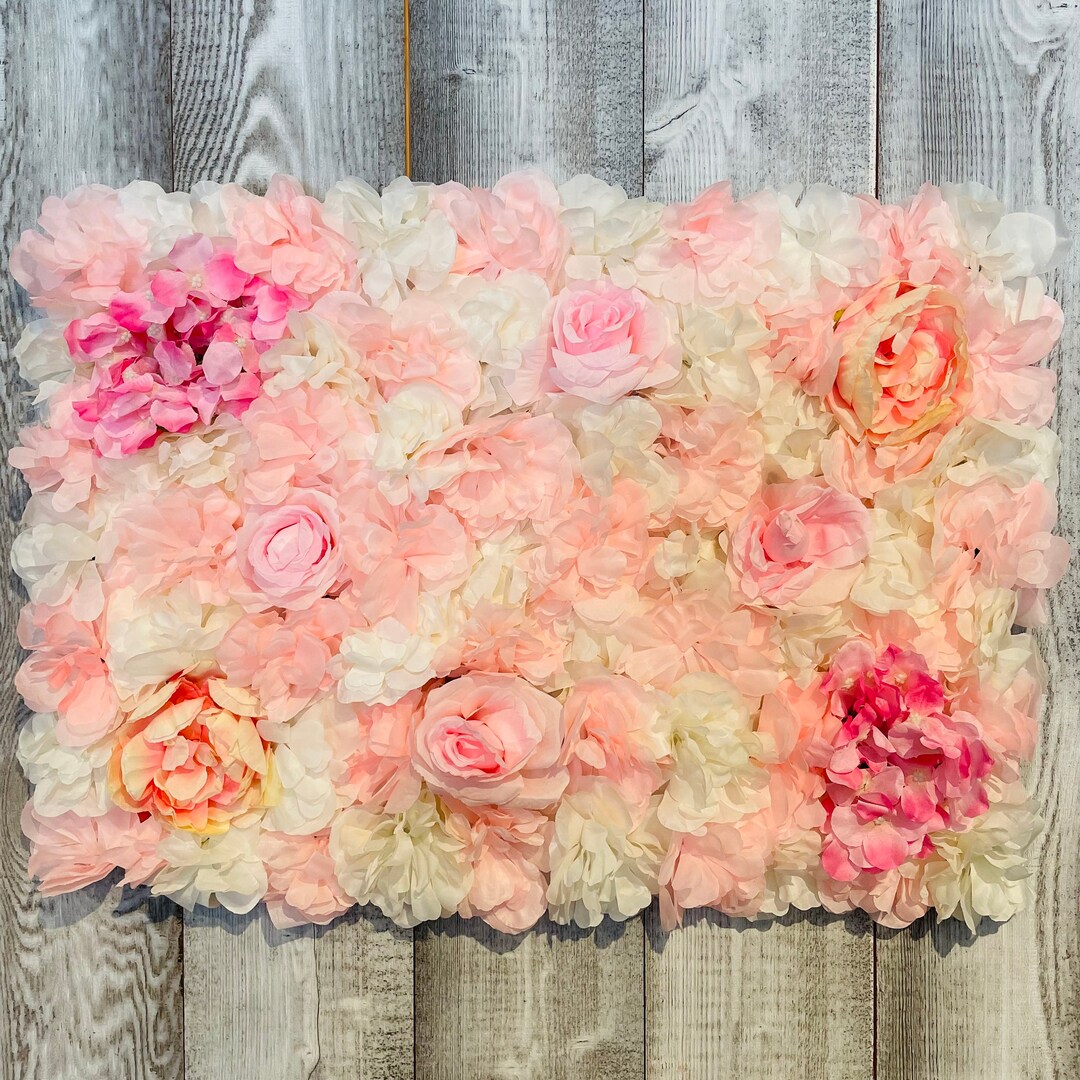 Floral Wall Panels Pink & White Etsy