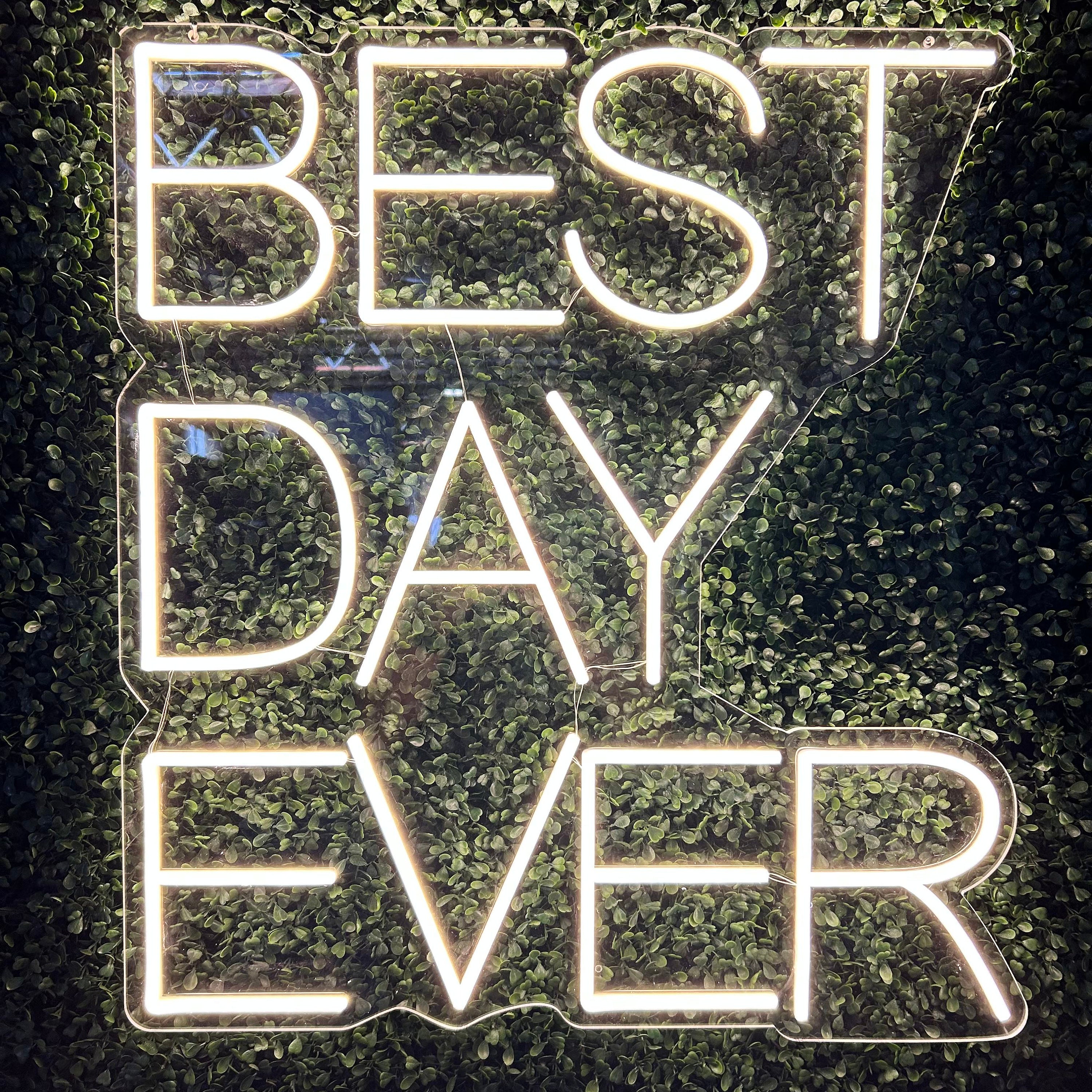 Can Cooler - Neon Lights Coral - Best Day Ever