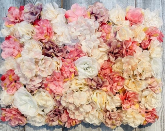 Floral Wall Panels - Pink & Dusty Rose