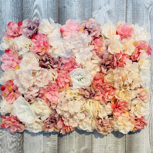 Floral Wall Panels - Pink & Dusty Rose