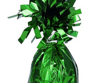 Case of 48 Green Foil Balloon Weights