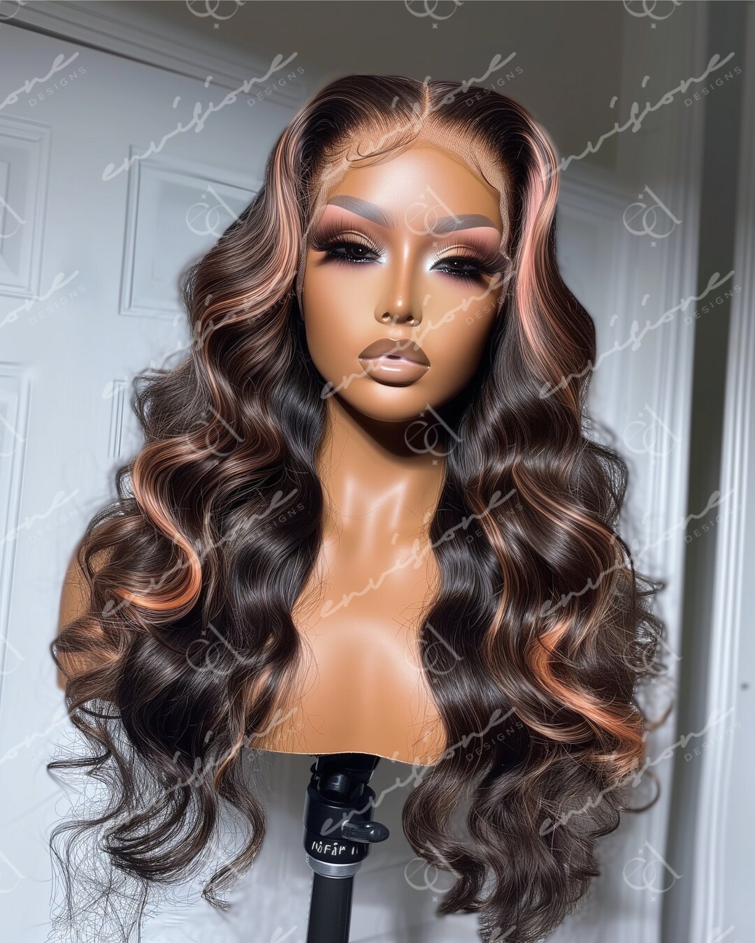 Wig Mannequin Stock Photo, Wig Stock Photo, Instant Download, AI