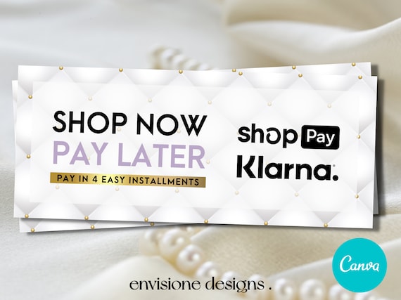 Pay Later Pre-made Website Banner Website Banner Shopify - Etsy