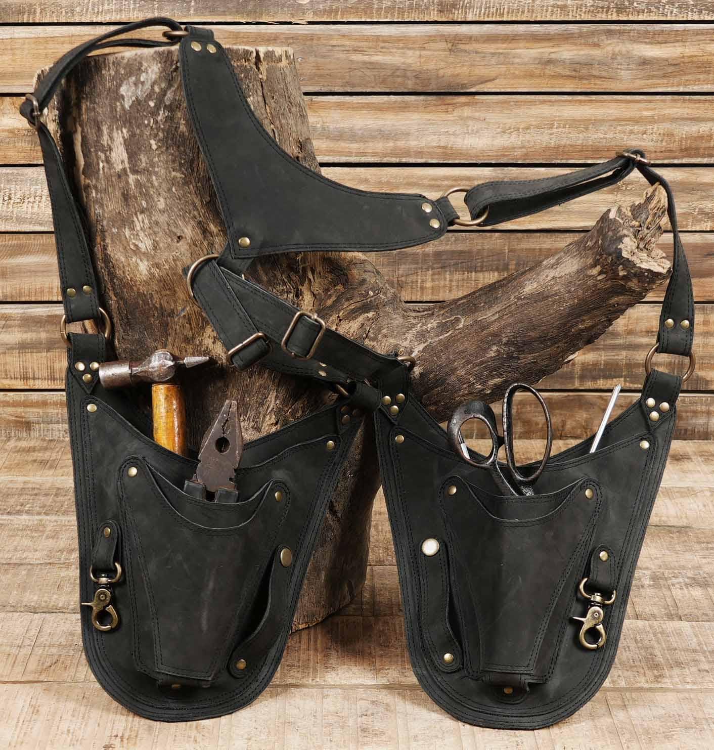 Handmade Leather Shoulder Tool Holster Bag - Etsy