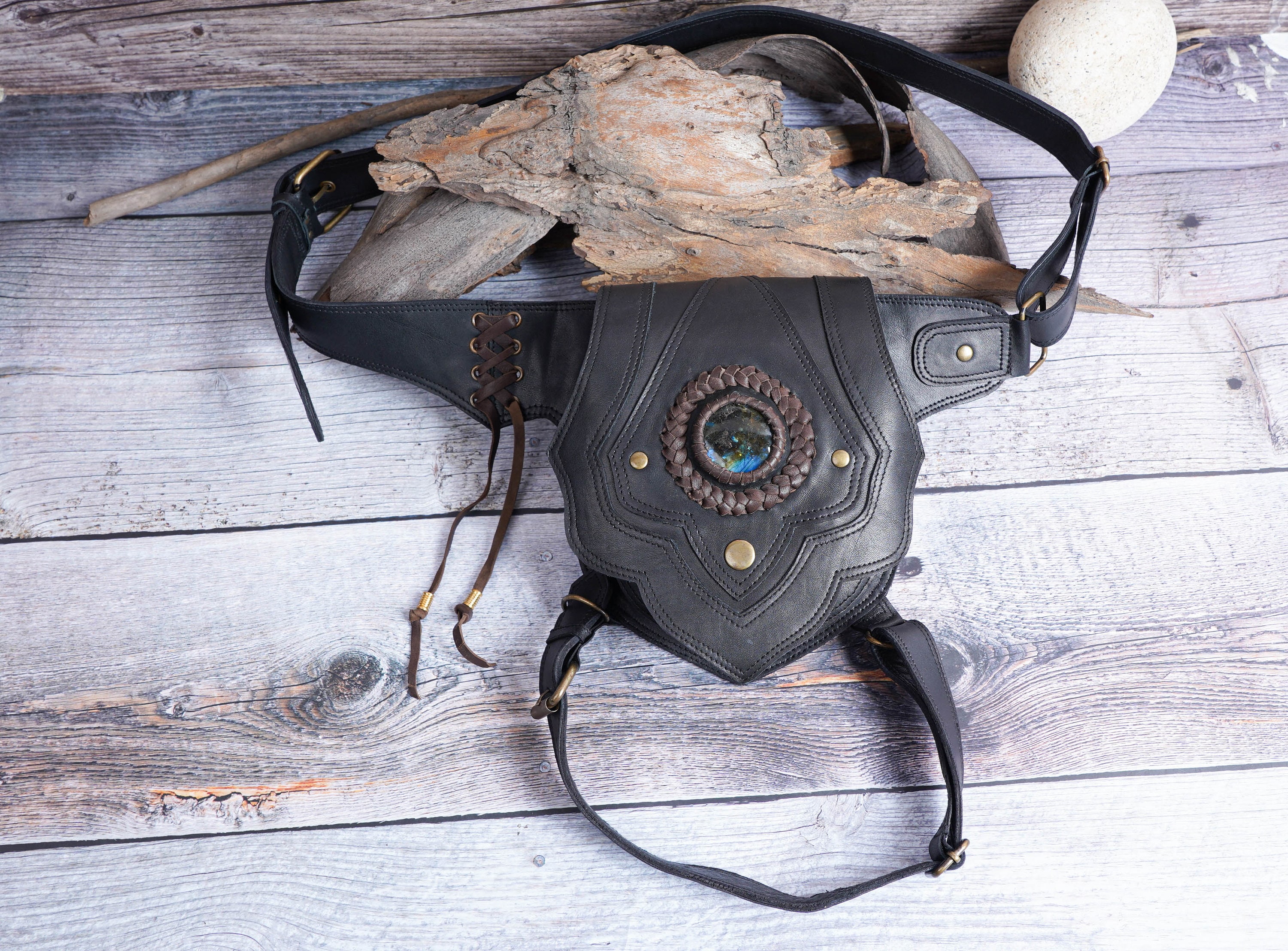 Holster Utility Belt, Thigh Bag, Steampunk, Unisex Festival Bag, Biker Leg Bag, Bikers Belt Pouch