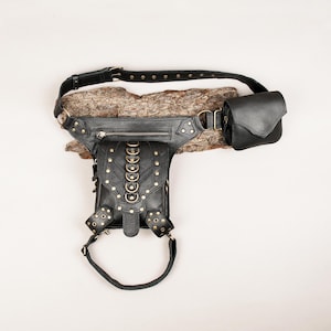 Handmade leather waist thigh belt, Handcrafted Leather Gear, Adjustable Thigh Belt, Stylish Waist Belt, Functional Leather Wear.