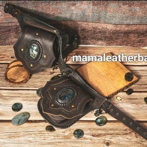 Leder Gürtel | Festival Taschengürtel | Reise-Hüftgürtel | Geschenk für sie 50% Rabatt