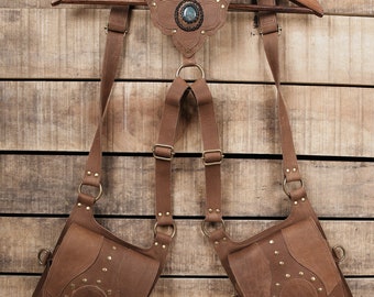 Handmade brown Leather Stylish Holster Belt Bag  Festival Fanny Pack Leather Waist Bag Utility Belt Pouch, Personalized for Men/Women Black