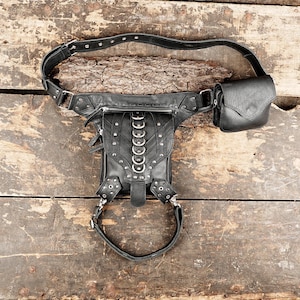 Leather Waist Thigh Belt, Handcrafted Leather Belt, Adjustable Thigh Belt, Functional Leather Wear, Waist Thigh Strap, Biker Gear,