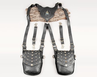 Leather Holster Bag, Festival Holster, Pocket Holster, Steampunk Accessories, Utility Holster, Burning Man Holster