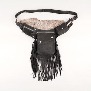 Handmade Leather Waist Belt with decorative frill's || Leather Utility Belt || Cyberpunk Belt || Festival Utility Belt || For Unisex ||