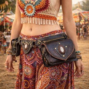 Leather Festival Utility Belt Boho - Etsy display picture 3