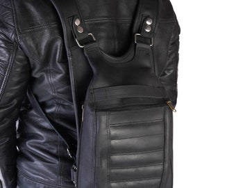 Leather Backpack Black, Shoulder Carry On Bag, Backpack School, College, Office For Men, Large Size Backpack Leather Bag Pack, Travel Bag