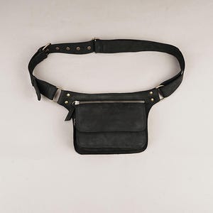Handmade Leather utility belt Pouch in brown, Festival Fancy Pack, Bum Bag for Unisex, Providing Extra Flat Pocket Zipper.