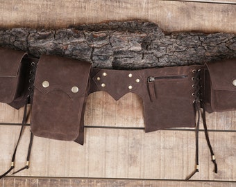 Marsupio in pelle fatto a mano con cintura regolabile, borsa multiuso per festival passaporto piccolo marsupio, marsupio in pelle, regalo per uomini/donne
