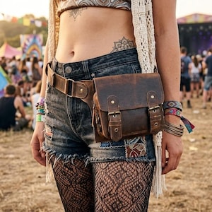 Handcrafted Leather Waist Bag: Your Stylish Sidekick for Festivals, Travel, and Everyday Adventures