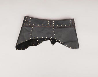 Handmade Leather Mini Skirt Belt: Festival Fanny Pack