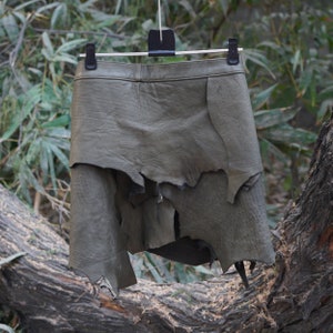 Handmade Leather Adjustable skirt, Multi-layered with pocket, Hippie, Boho, Gipsy, Tribal fusion