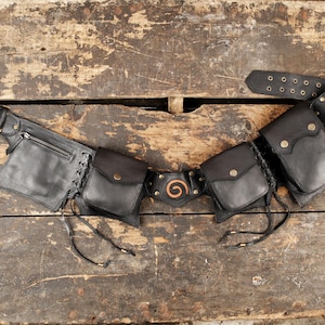 Handmade Leather Waist Bag with Adjustable Belt, Festival Utility Fanny Pack, Leather Hip Bag, Gift For Men/Women