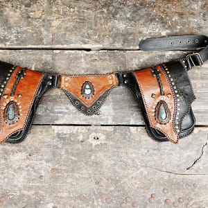 Leather Utility Belt Bag | Festival Fanny Pack | Travel Hip Bag | Pocket & Pouch for unisex |