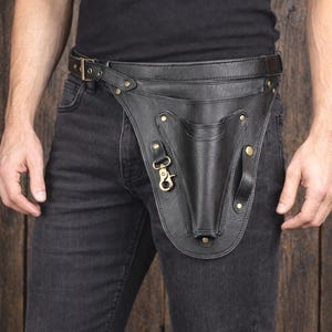 Leather Tool Belt | Carpenter, Plumber, Crafter | Adjustable Strap image 1