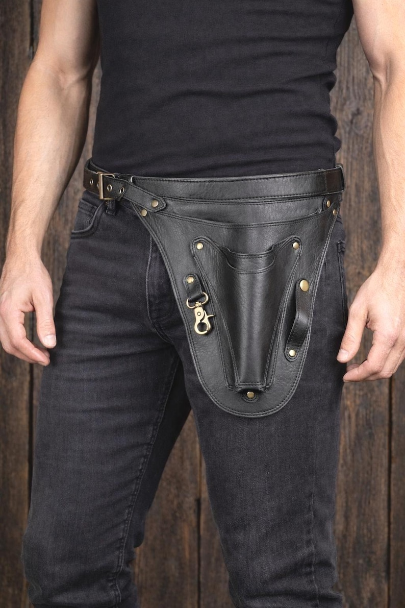 Leather Tool Belt | Carpenter, Plumber, Crafter | Adjustable Strap image 1