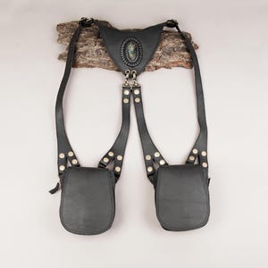 Genuine leather holster bag || holster bag || travel bag || shoulder bag || Adjustable straps || Utility Holster || Burning Man holster ||