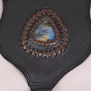 leather holster with laborite gems stone image 3