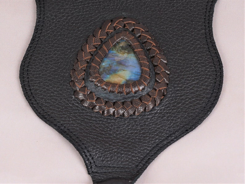 leather holster with laborite gems stone image 3