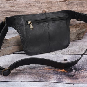 Handmade Leather Utility Waist Bag With Adjustable Belt, Leather Hip Belt bag, Festival Fanny Pack , Gift for her zdjęcie 6