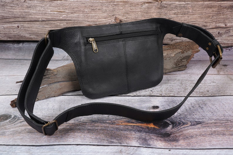 Handmade Leather Utility Waist Bag With Adjustable Belt Etsy
