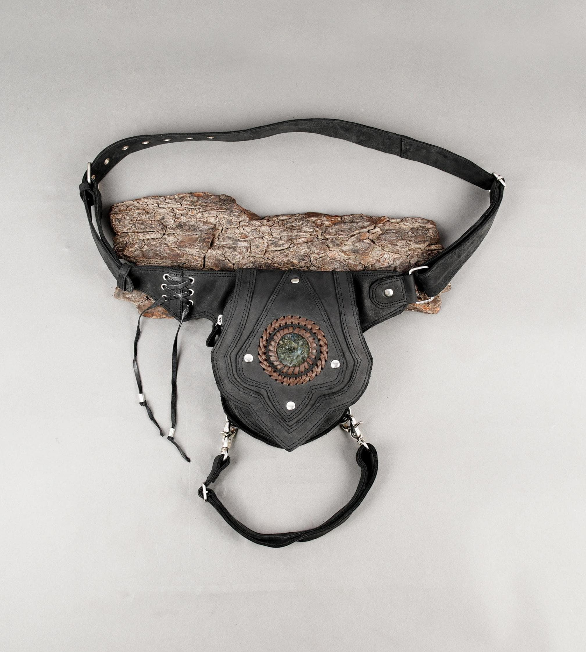 KMRii Python Stone Belt Bag Waist Pouch 00s archive kmrii waist