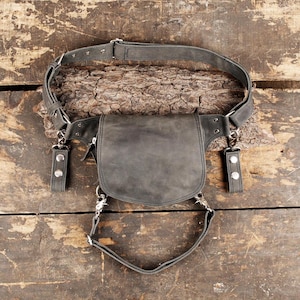 Leather Waist belt with thigh strap || Handcrafted leather utility belt || Utility Thigh Belt || For Biker's, rider's and adventures.