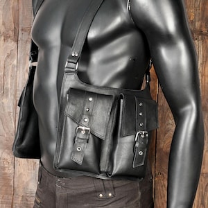 Leather Holster, Handcrafted Holster, Adjustable Straps, NickelSilverFittings, Everyday Carry, Motorcycle Bag Vest.
