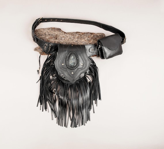 BUTCHER CUSTOM LEATHER WORKS 旧Fanny pack Handmade Leather Waist Bag With Adjustable Belt || Festival